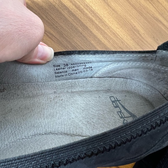 Dansko Women's Kristen Ballet Flats Leather Slip On Shoes black size 38 (US 8) - Picture 5 of 6